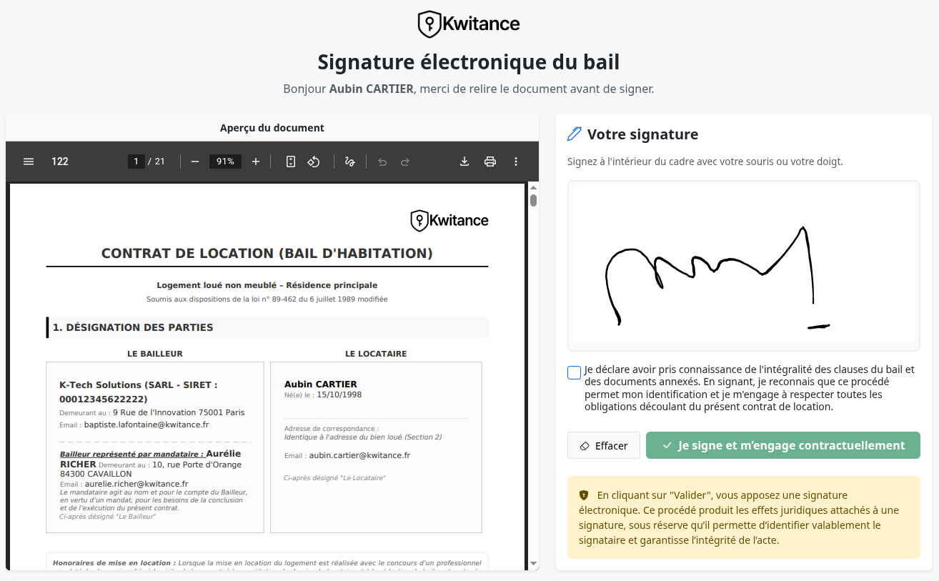 Votre bail signé en ligne. Sans imprimer une seule page. 